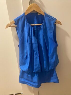 Emilio Pucci Vintage 100% Silk Blue Top